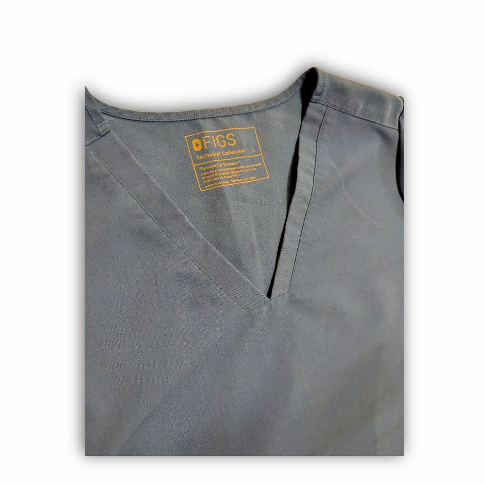 #3 FIGS Women’s Royal Blue Scrub Top | Modern Fit Medical Uniform, Casma Style - Picture 5 of 6